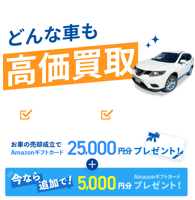 どんな車も高価買取